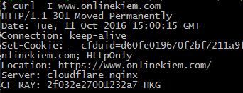 kiểm tra domain với lệnh curl
