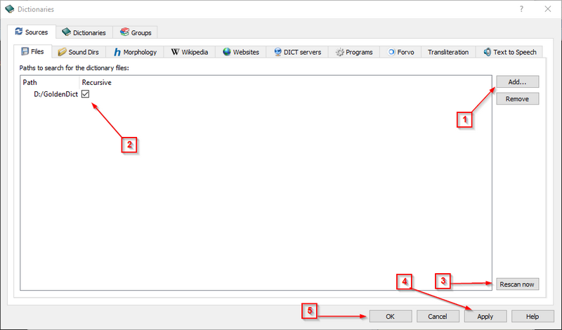 Add data to GoldenDict